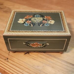 Hand-Painted Wooden Jewelry Box